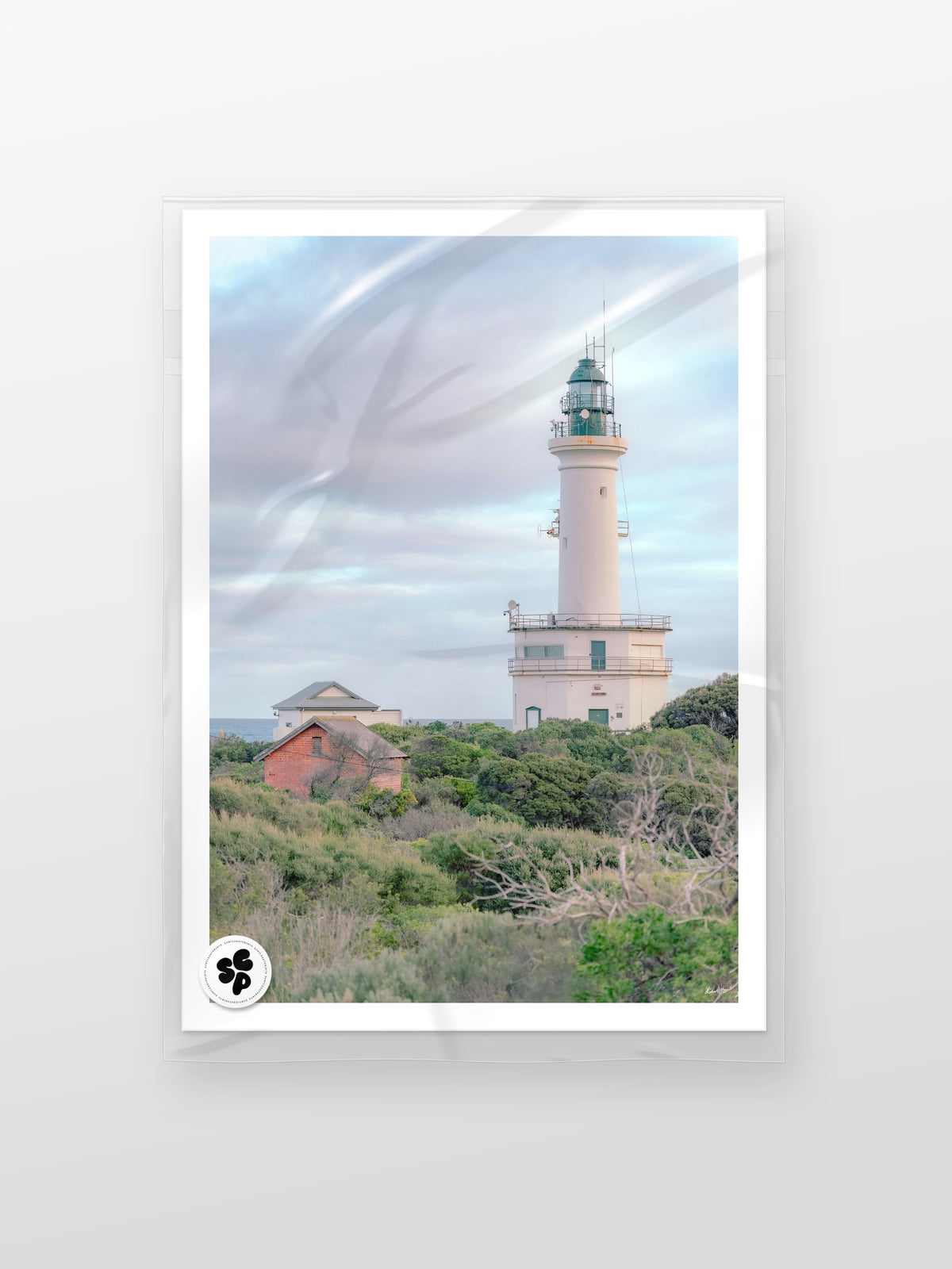 Point Lonsdale Lighthouse Above the Scrub print in a protective sleeve