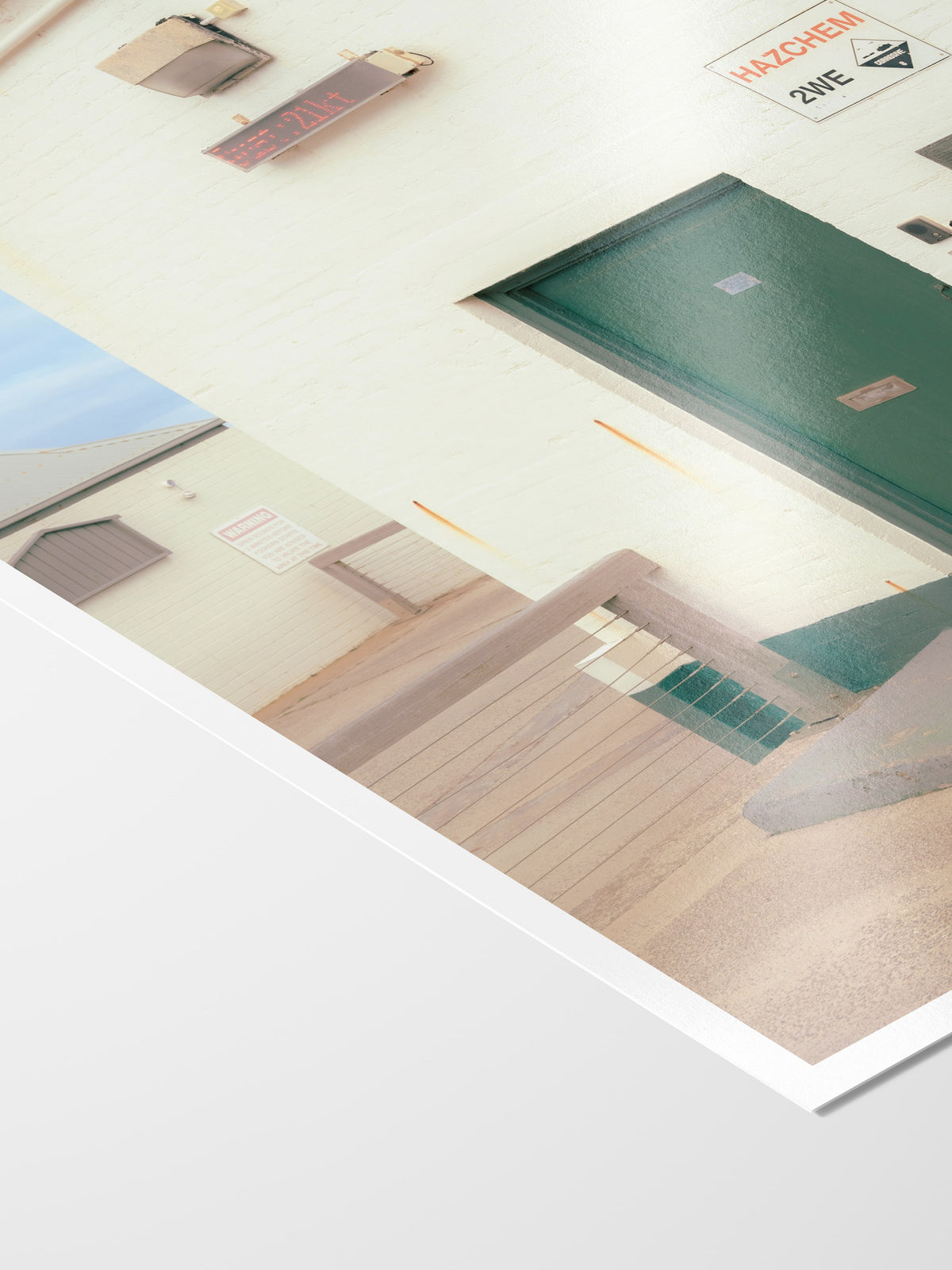 Corner of the Point Lonsdale Lighthouse Door print showing archival Smooth Pearl photo paper and white border