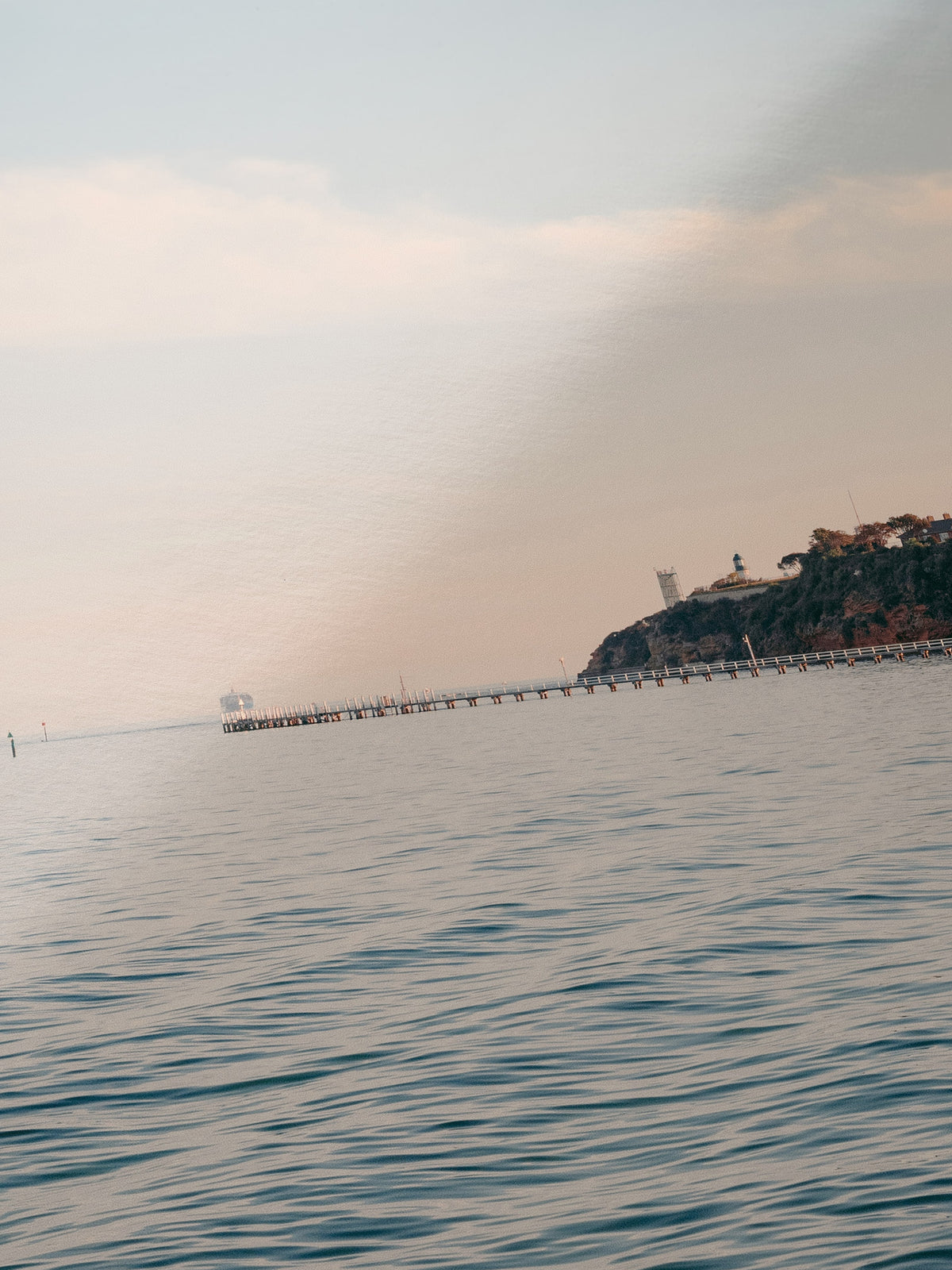 Close-up detail of the Queenscliff Black Lighthouse View giclée print on archival Smooth Pearl photo paper