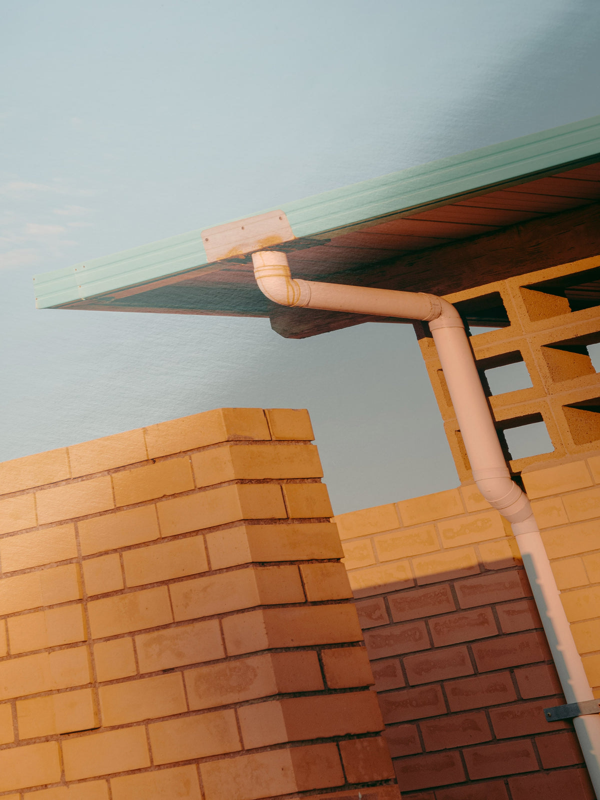 Close-up detail of the Queenscliff Brickwork at Sunset giclée print on archival Smooth Pearl photo paper