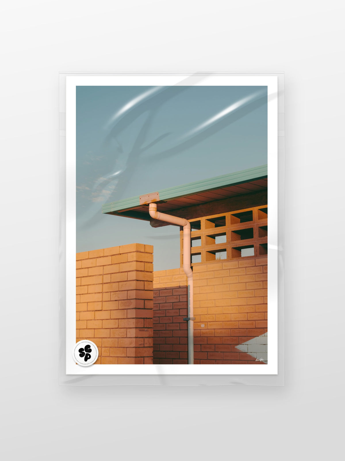 Queenscliff Brickwork at Sunset print in a protective sleeve