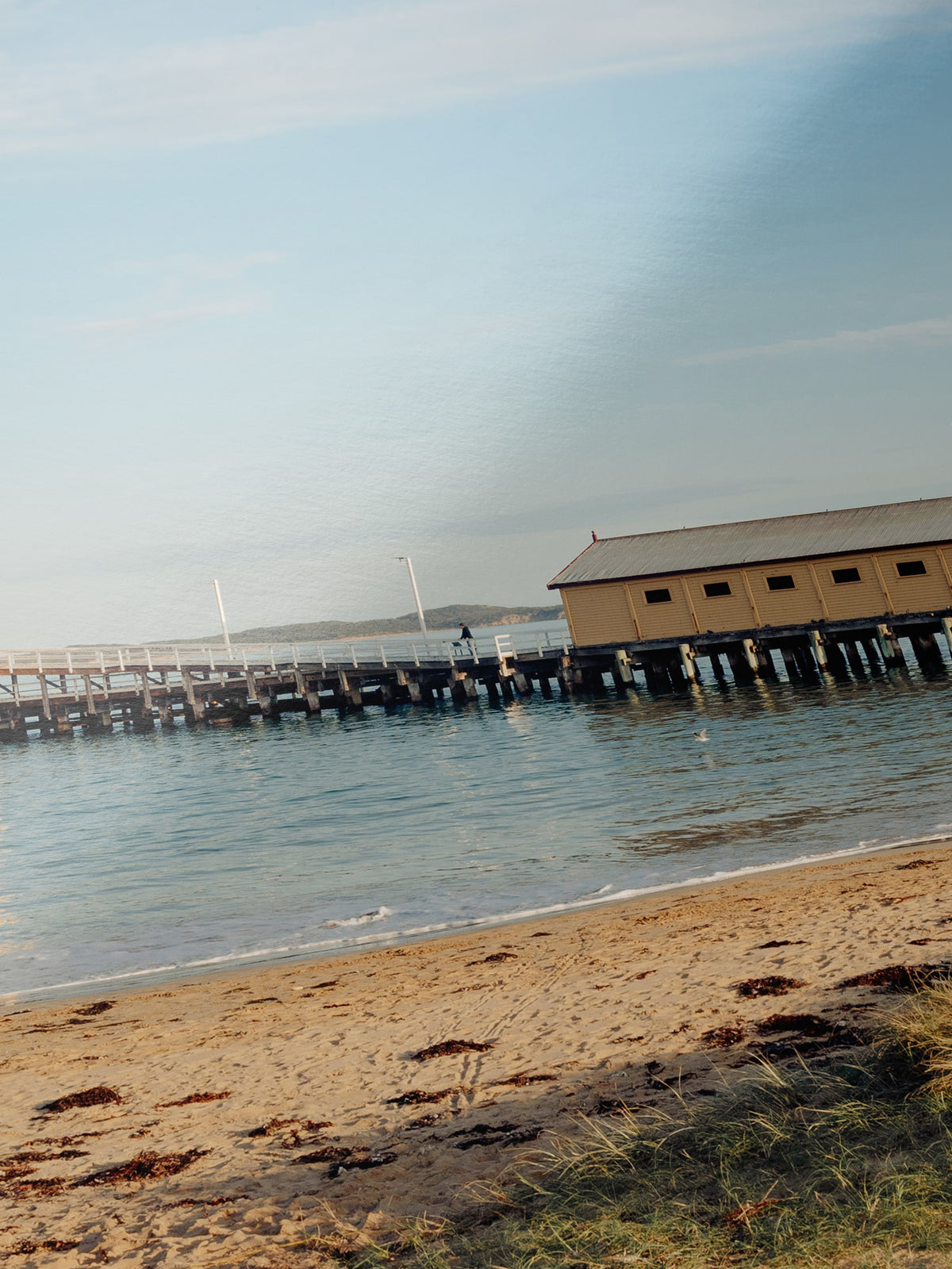 Close-up detail of the Queenscliff South Pier giclée print on archival Smooth Pearl photo paper