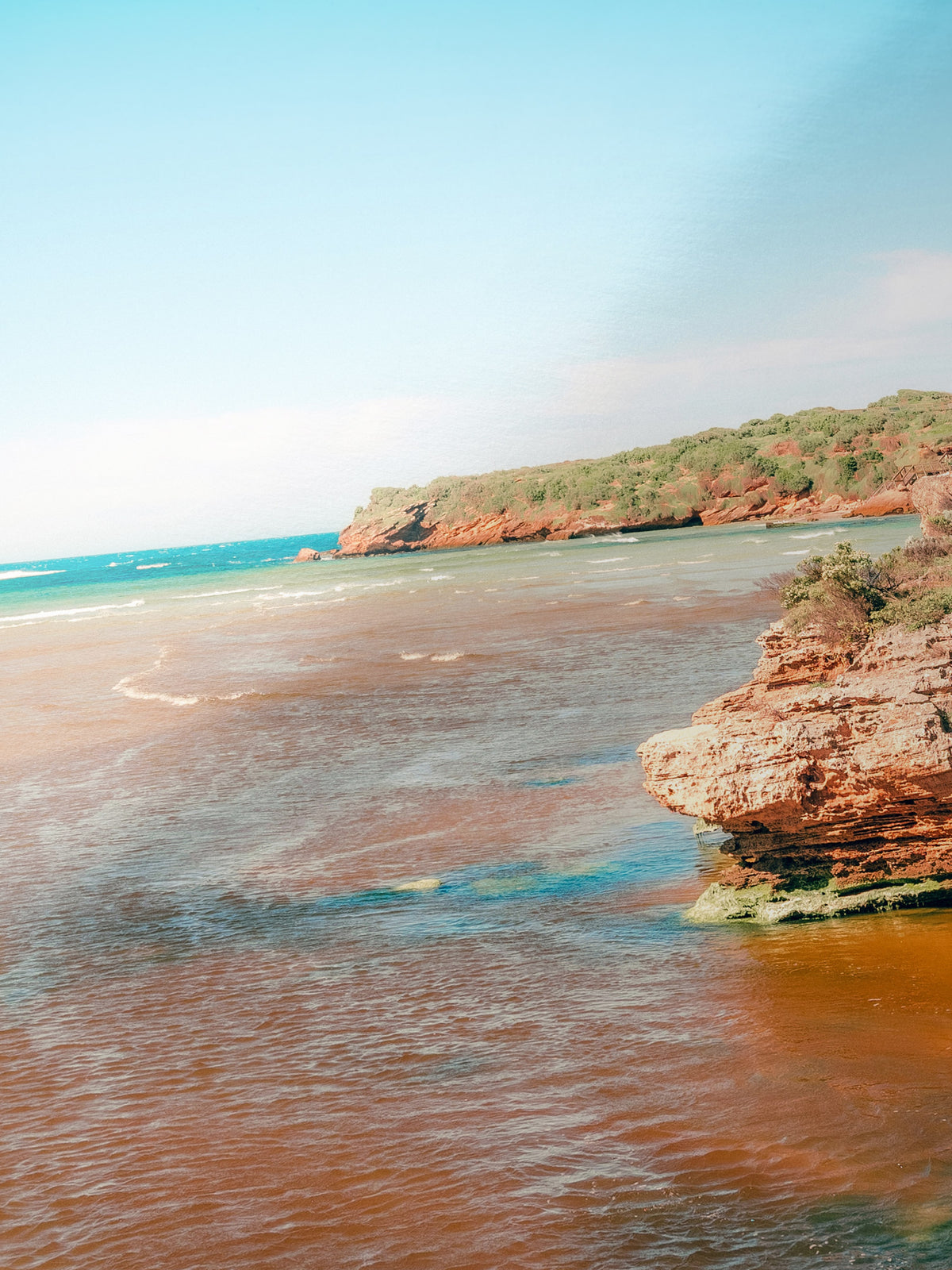 Close-up detail of the River Meets Stingray Bay Warrnambool giclée print on archival Smooth Pearl photo paper