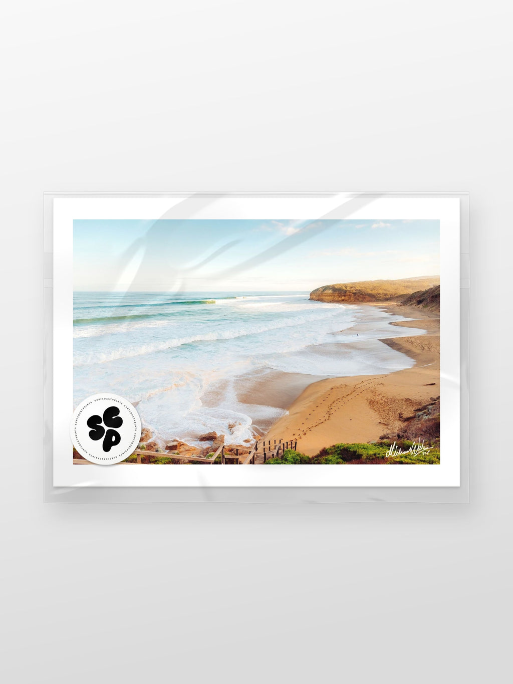 Bells Beach at Sunset 6x4 inch sample print in a protective sleeve