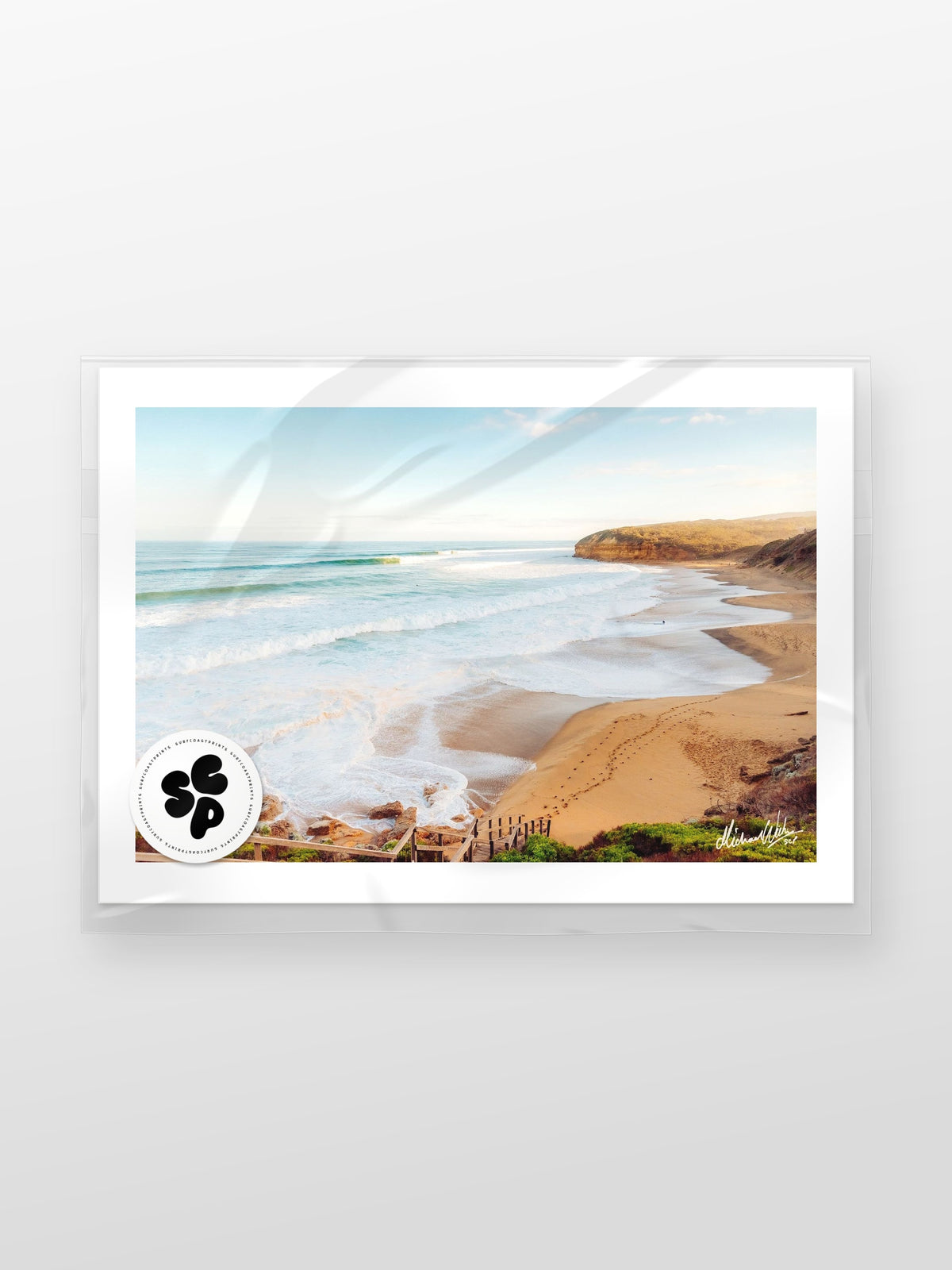 Bells Beach at Sunset 6x4 inch sample print in a protective sleeve