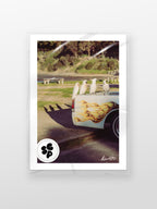 Lorne Cockatoos, Corellas and Cars 6x4 inch sample print in a protective sleeve