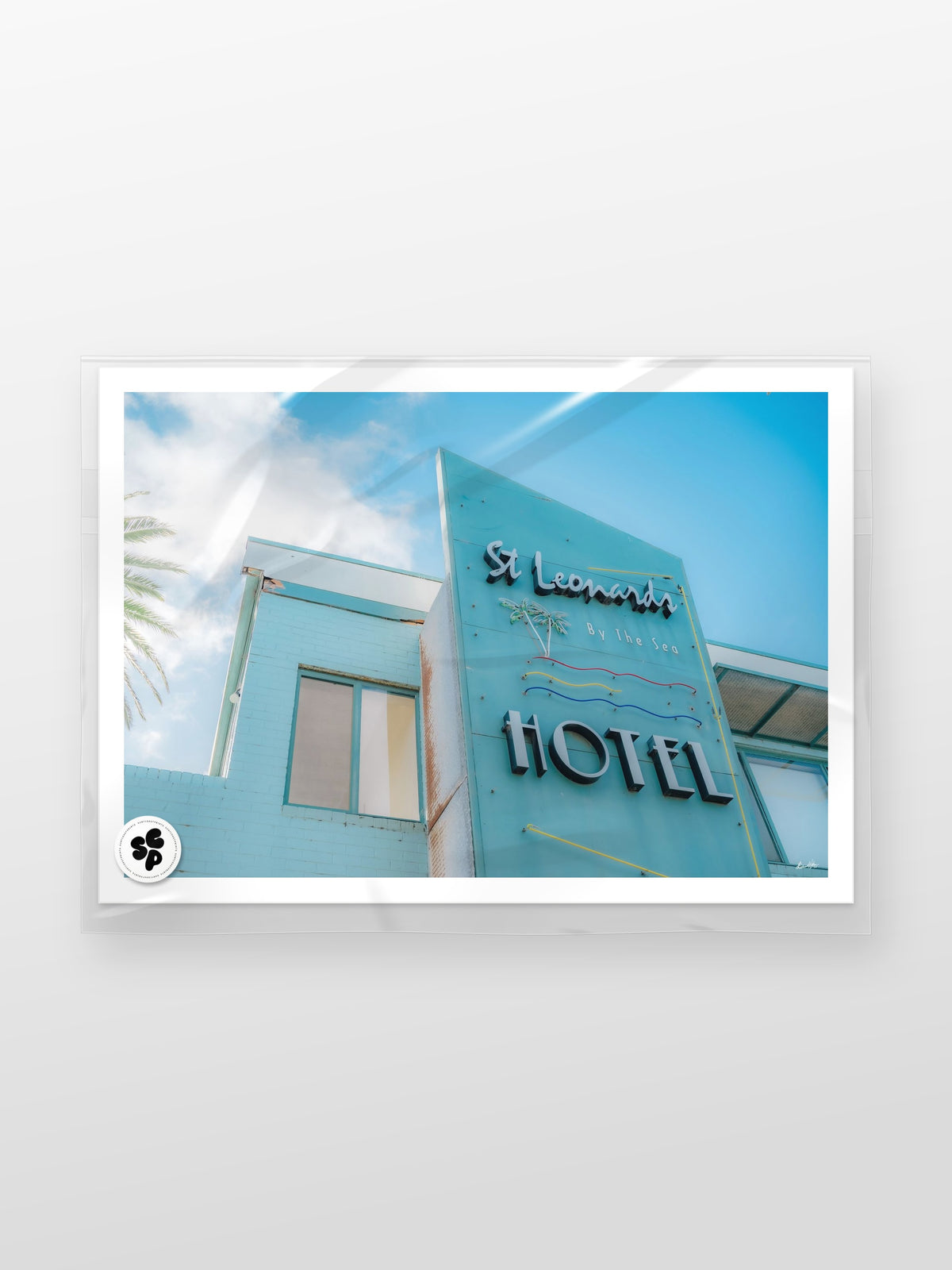 St Leonards Hotel By The Sea print in a protective sleeve