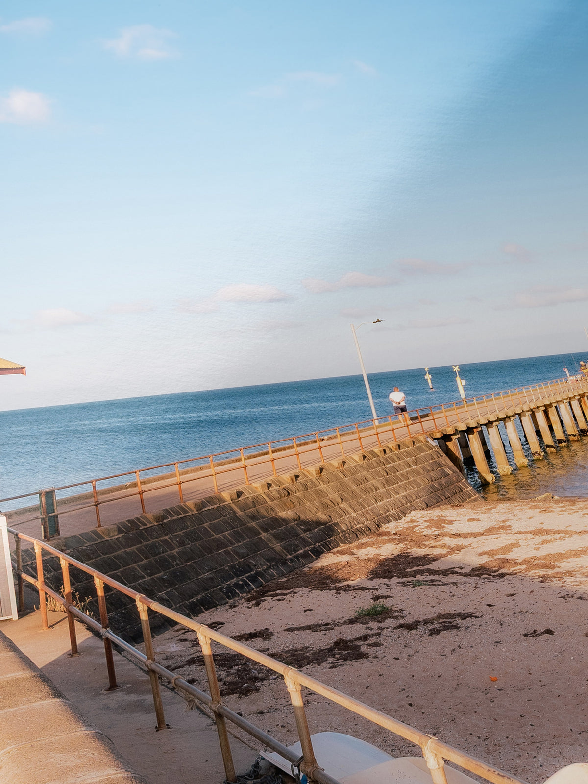 Close-up detail of the St Leonards Pier Sunset Walk giclée print on archival Smooth Pearl photo paper