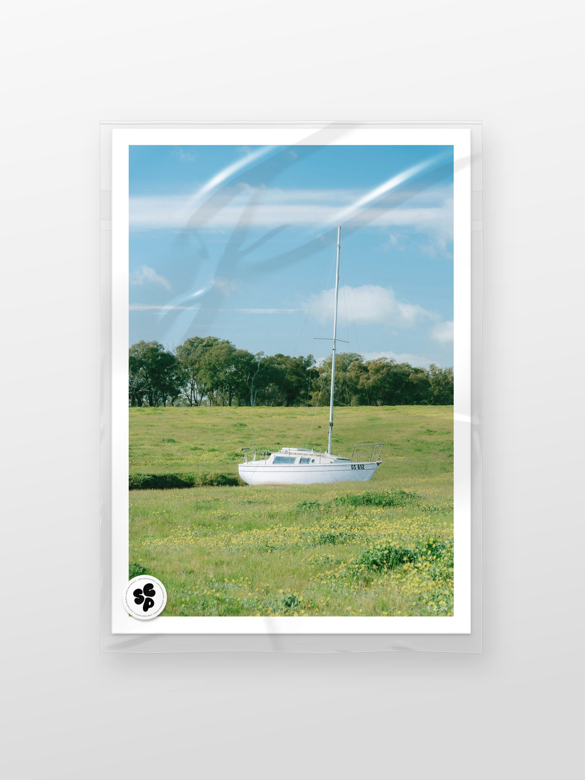 Stranded print in a protective sleeve