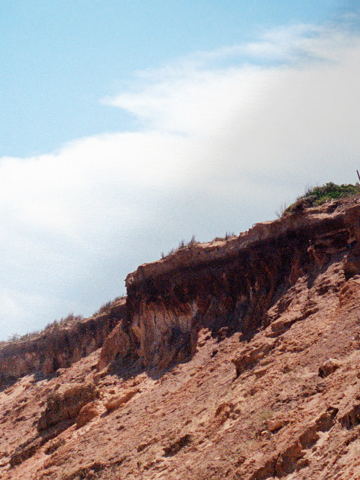 Close-up detail of the Thirteenth Beach Cliffs, Rocks and Clouds Landscape giclée print on archival Smooth Pearl photo paper
