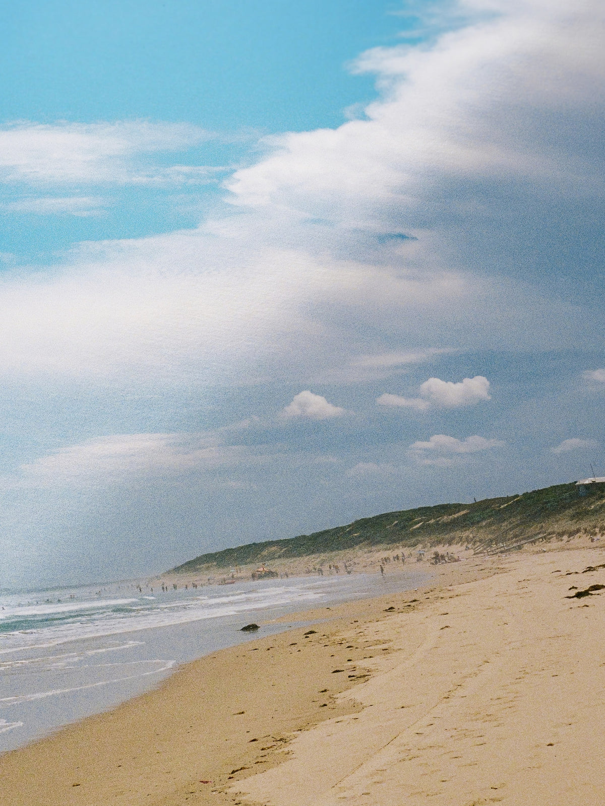 Close-up detail of the Thirteenth Surf Beach Before Summer Storm giclée print on archival Smooth Pearl photo paper