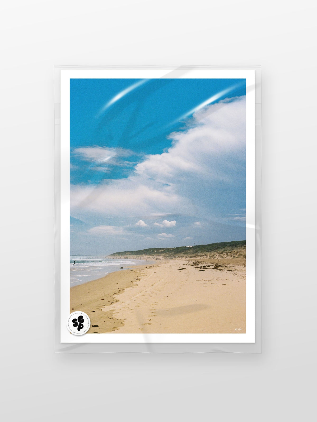Thirteenth Surf Beach Before Summer Storm print in a protective sleeve